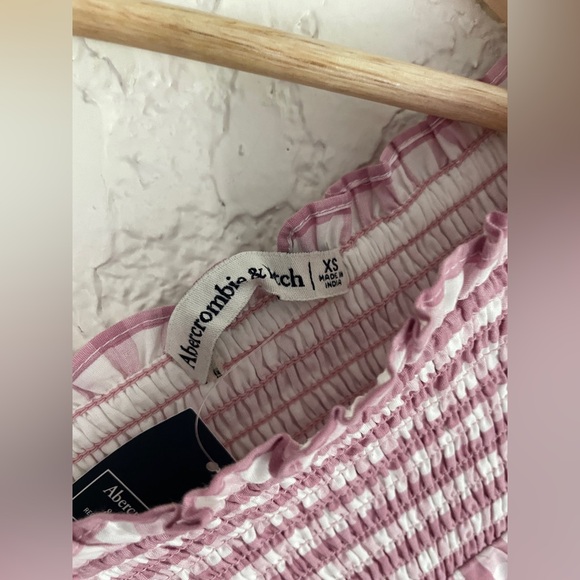 Abercrombie Y2K Cottagecore Prairie Puff Sleeve Gingham Top - Picture 5 of 7